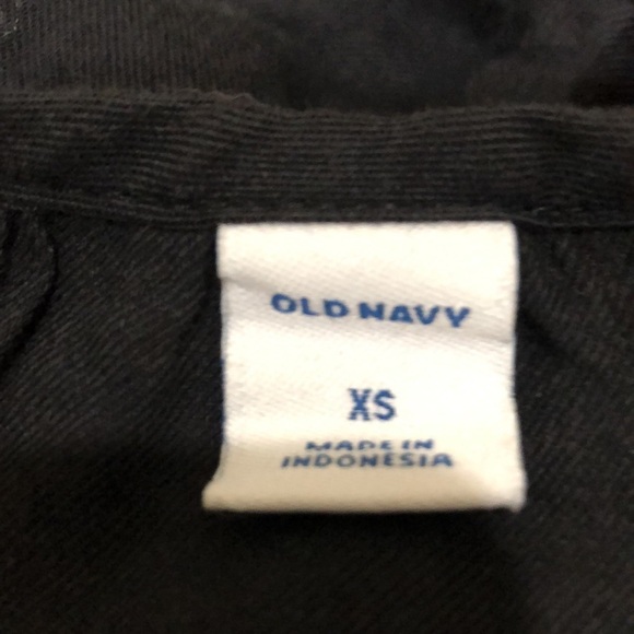 NWT Old Navy Midi Dress Size XS Black Flutter Sleeve White Embroidery - Picture 7 of 10